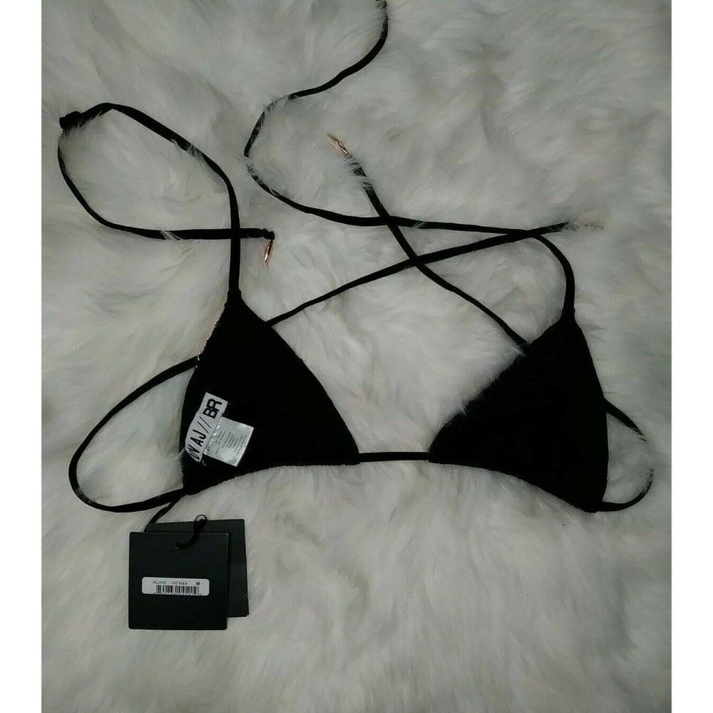NWT LUV AJ BR Copper Chain Link Bikini Top M - Picture 6 of 7